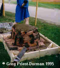 some mud on the bricks