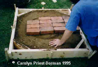 wood frame filled with dirt