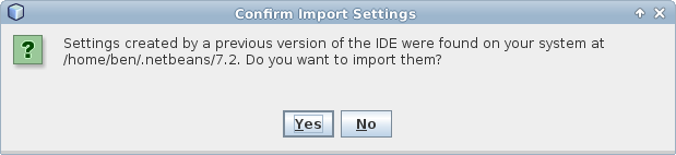 NetBeans upgrade prompt