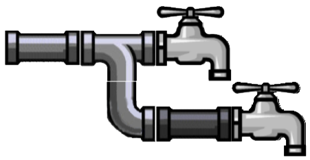 image of an open faucet